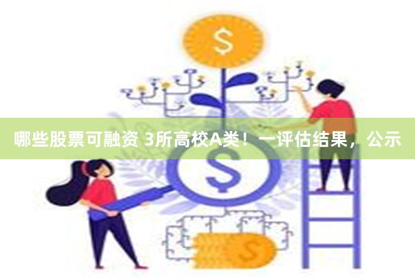 哪些股票可融资 3所高校A类！一评估结果，公示