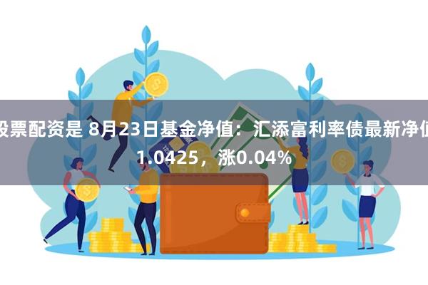 股票配资是 8月23日基金净值：汇添富利率债最新净值1.0425，涨0.04%