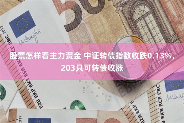 股票怎样看主力资金 中证转债指数收跌0.13%，203只可转债收涨